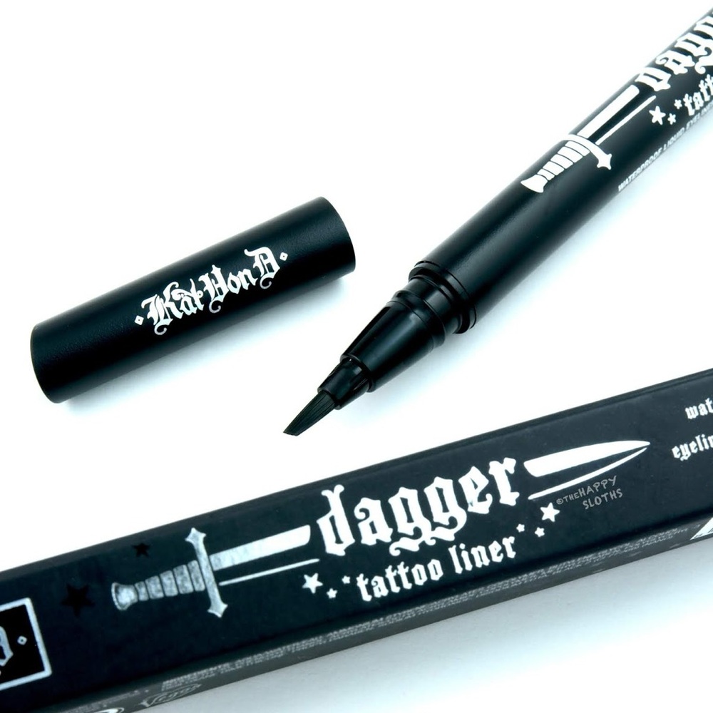 Kat Von D Tattoo Liner Waterproof Liquid Eyeliner - Trooper Black BNIB - Picture 3 of 4